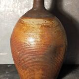 Potter bottle enamelled earth art-populaire XIXth