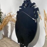 Oval Venetian wall mirror