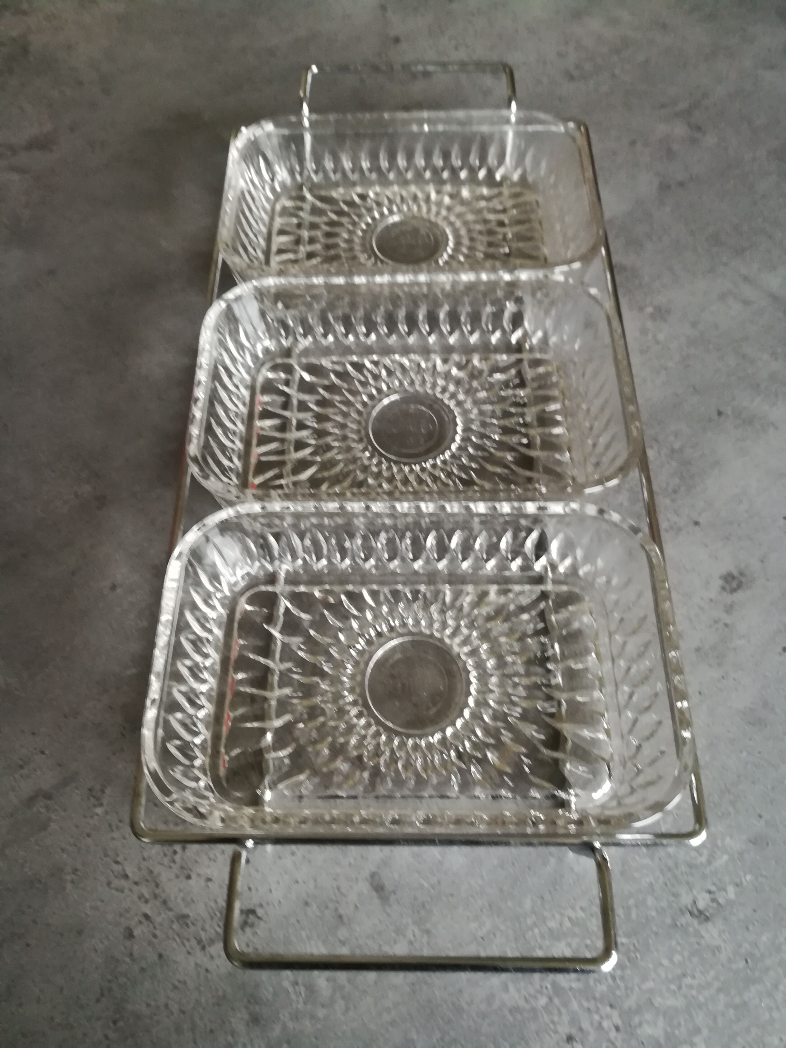 Duralex metal and glass aperitif server