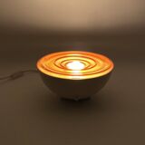Lampe de table en verre orange Space Age, France 1970