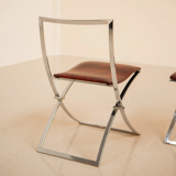 Pair of chairs "Luisa" by Marcello Cuneo for Mobel Italia 70's