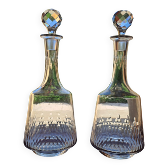 Pair of Baccarat crystal decanters model Richelieu