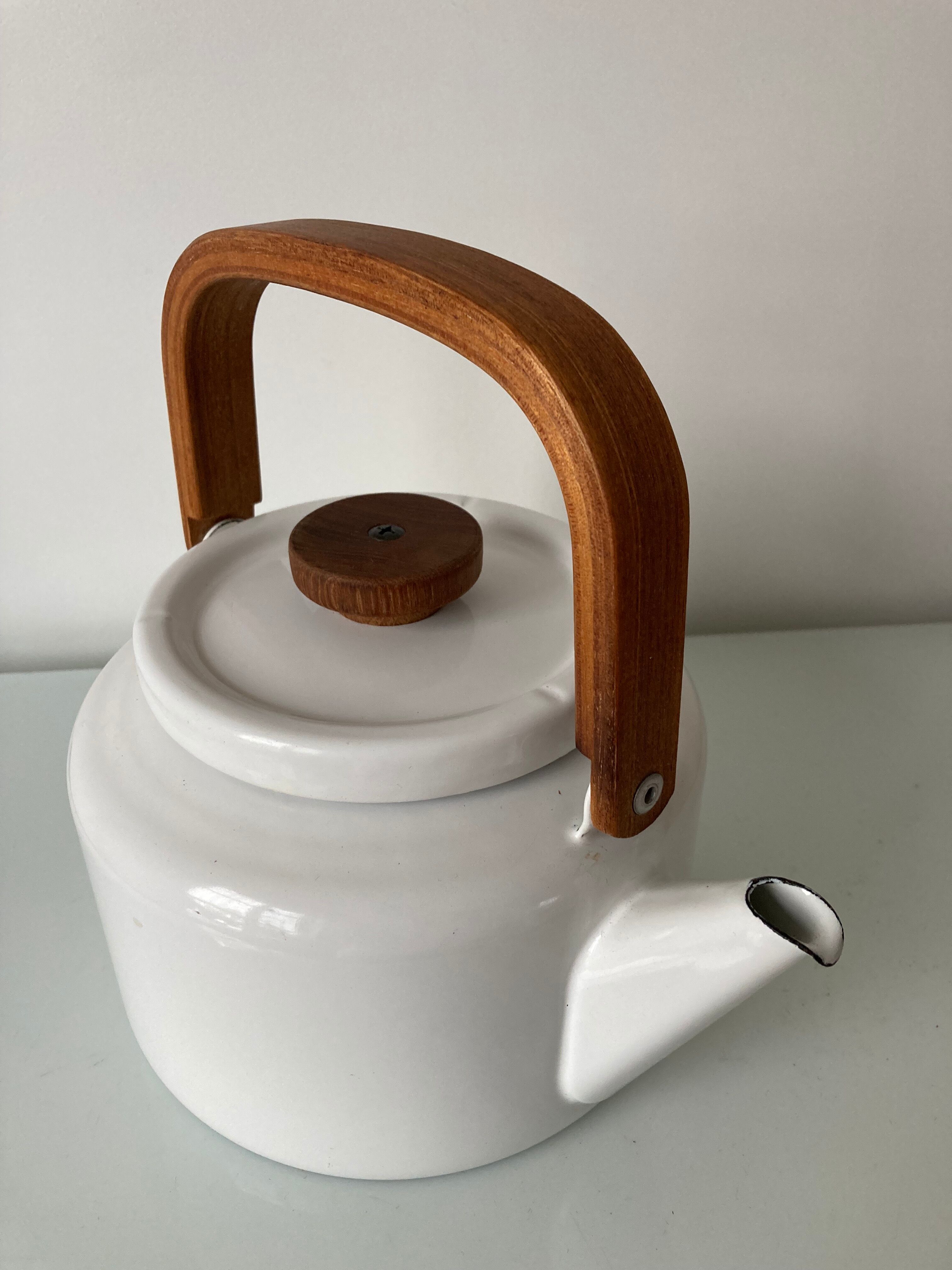 Scandinavian enamelled kettle