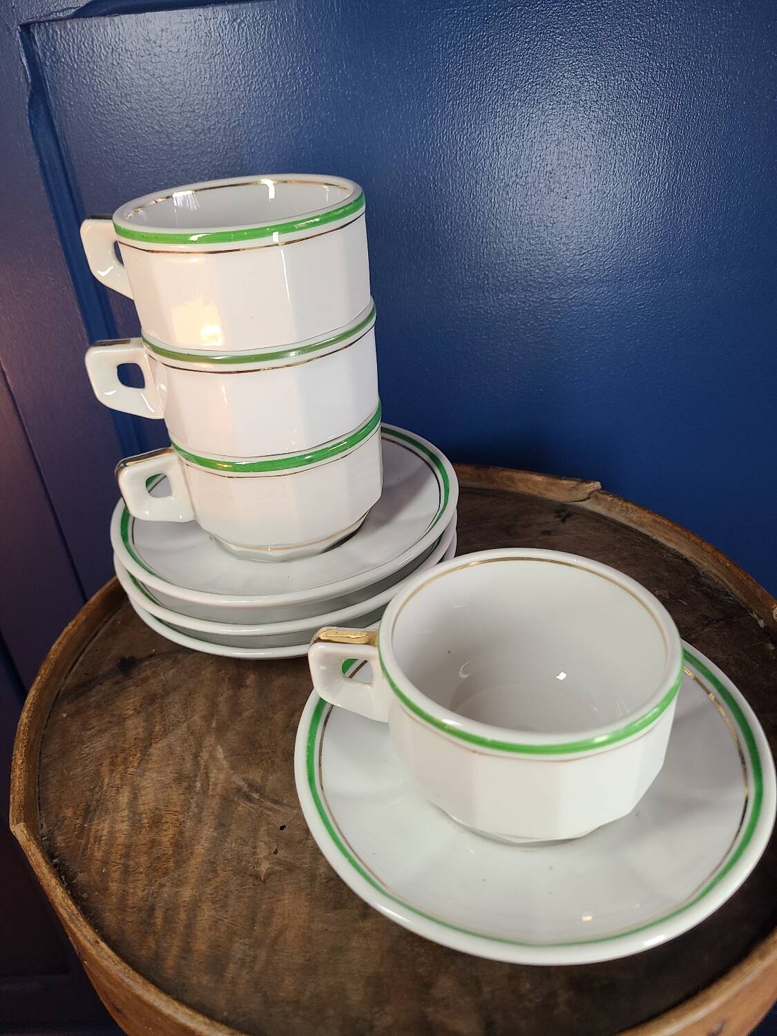 Vintage 70s Arbona Tours cups and saucers (set of 4)