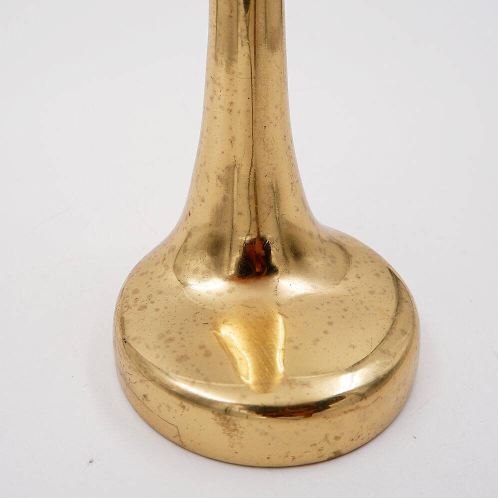 Asymmetrical brutalist flower vase in bronze by Heinz Goll, 1960s.