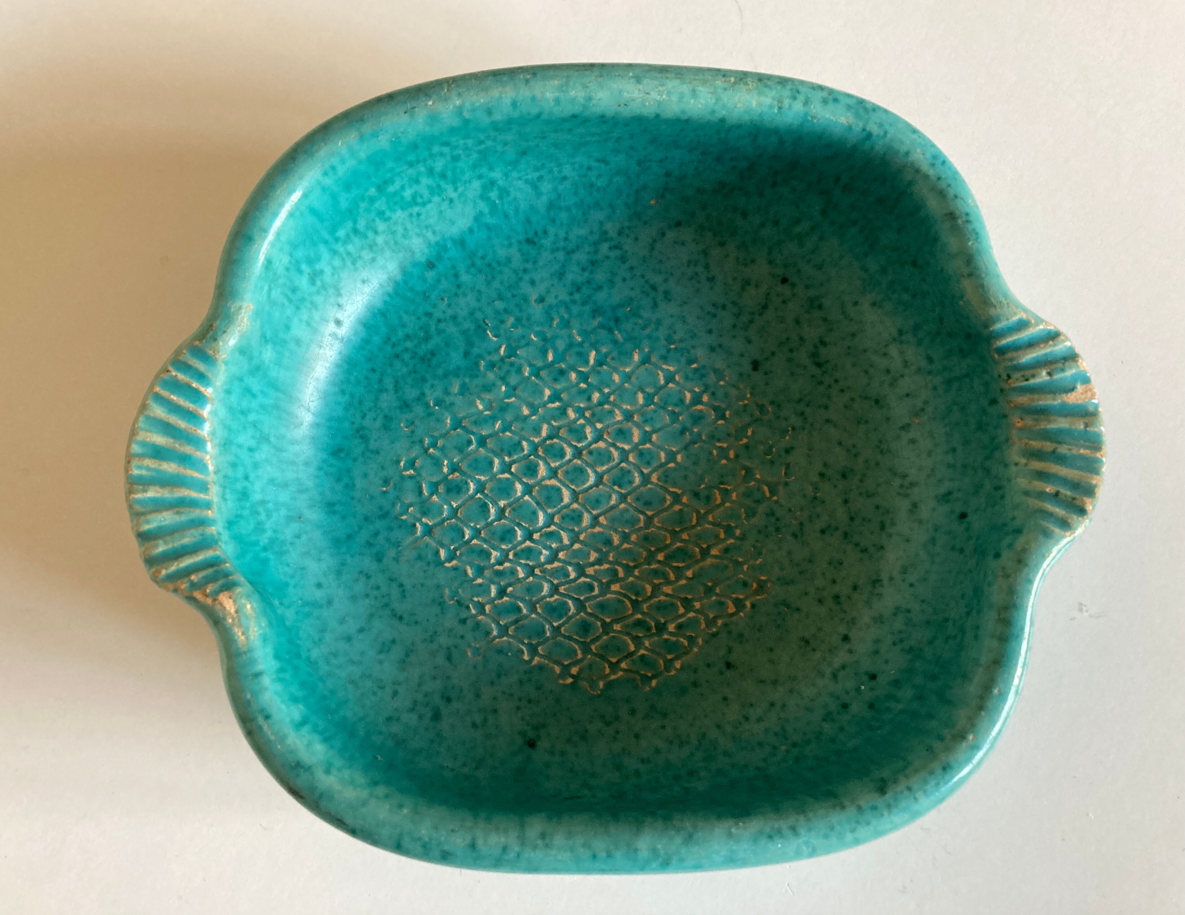 Trinket bowl scarified fish Vallauris 1950