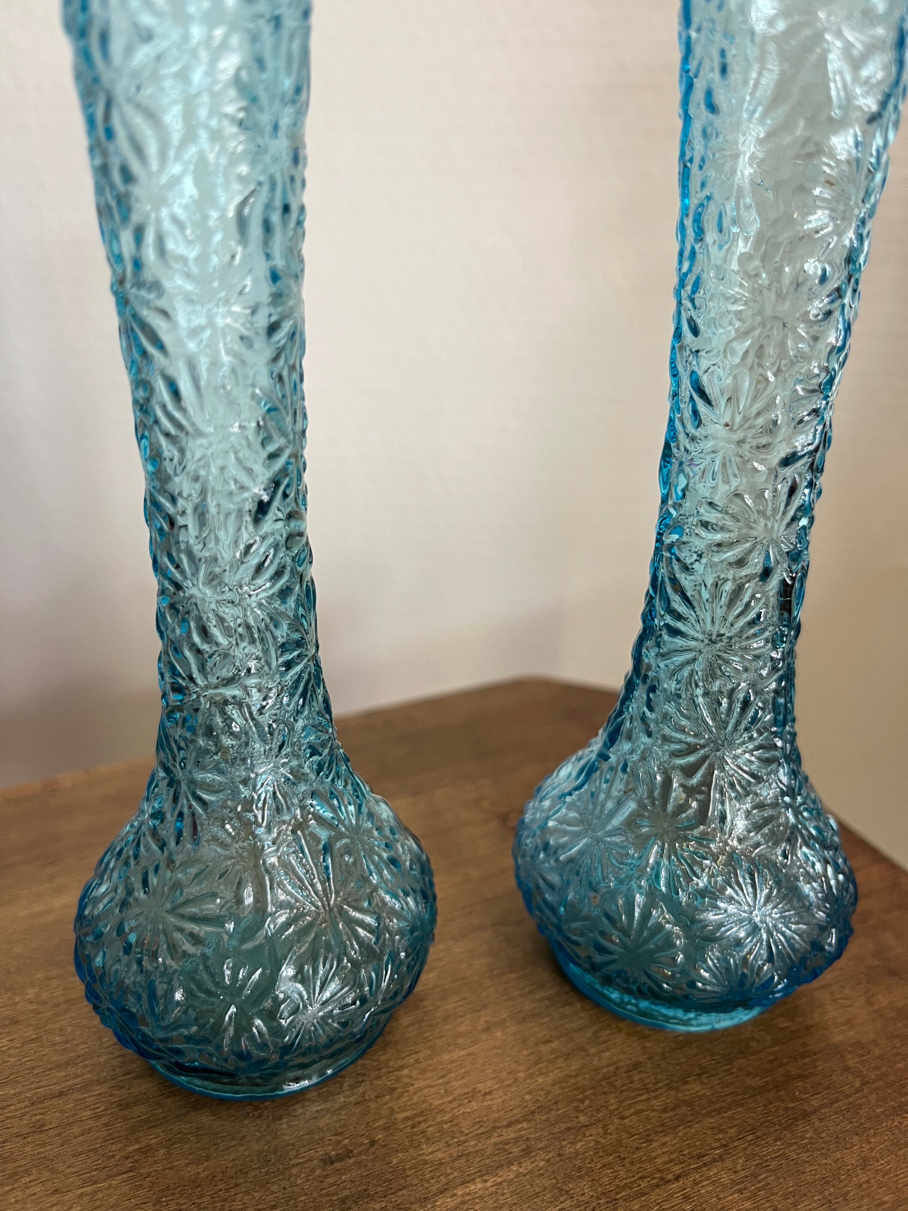 Paire petits vases bleu turquoise années 20/30