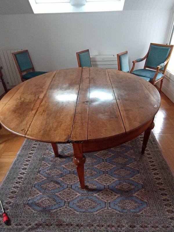 Grande table XIXÈME en noyer