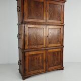 Coffre de campagne européen en pin du XIXe siècle / coffre superposé