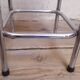High chrome and skaï stool