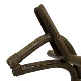 Midcentury bamboo rattan rocking horse 60's design children