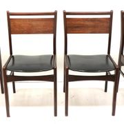 Set of 4 vintage rosewood dining chairs made in the 1960s