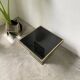 Black lacquer and brass console coffee table