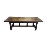 Louis XIII style farmhouse table in solid oak