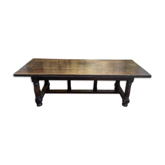 Louis XIII style farmhouse table in solid oak