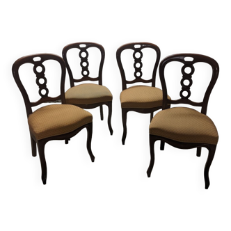 Set of 4 Provencal upholstered chairs Les Olivades