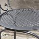 Chaise en fer forgé gris foncé