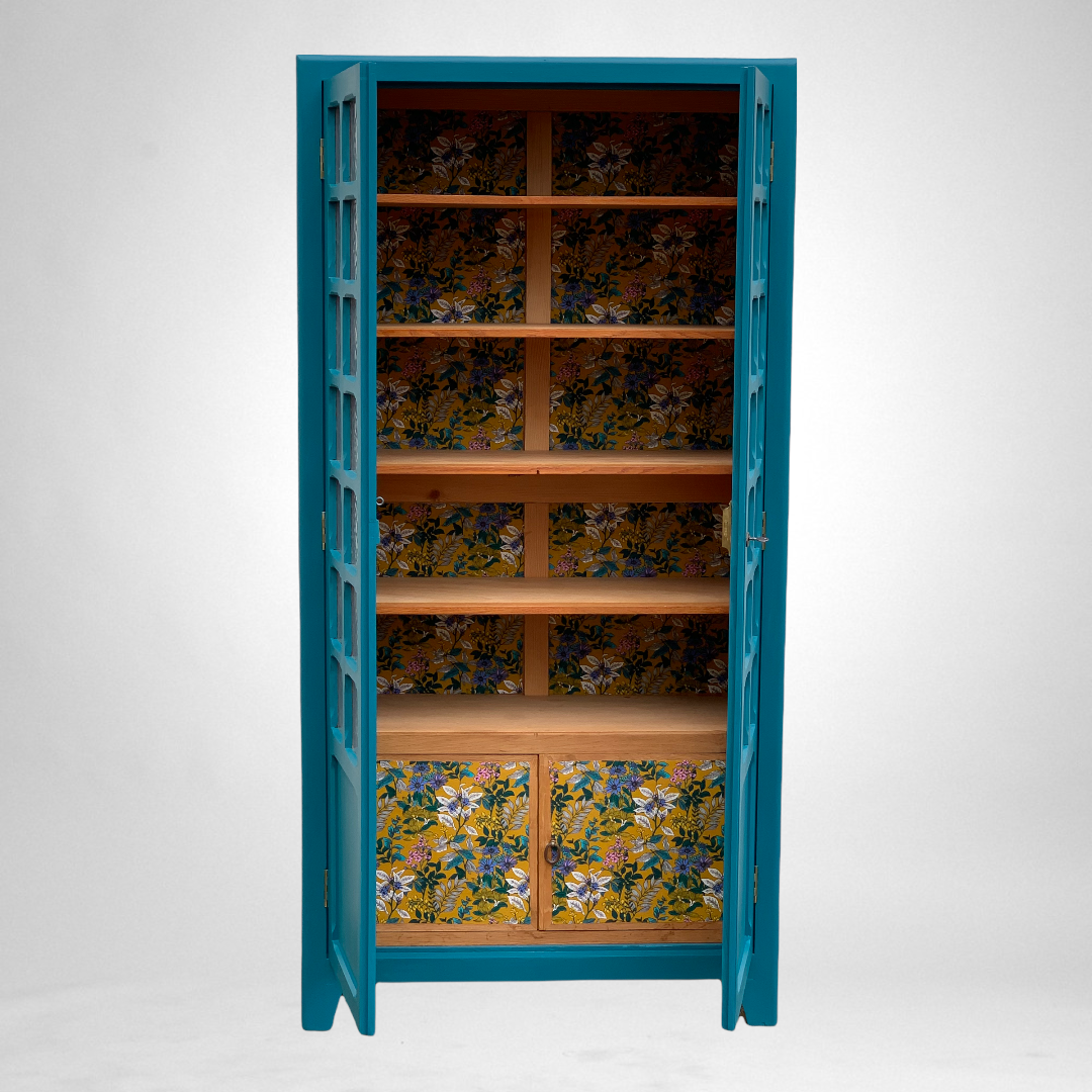 Parisian wardrobe glazed blue Peacock 1940