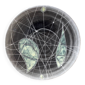 Vintage decorative ceramic with a geometric design.