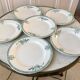 6 Terre de Fer Saint-Amand dessert plates late nineteenth