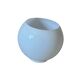 Globe lampshade in white opal, open for wall lamp chandelier, 20 cm.
