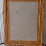 Miroir doré en bois et stuc ancien 24x30cm