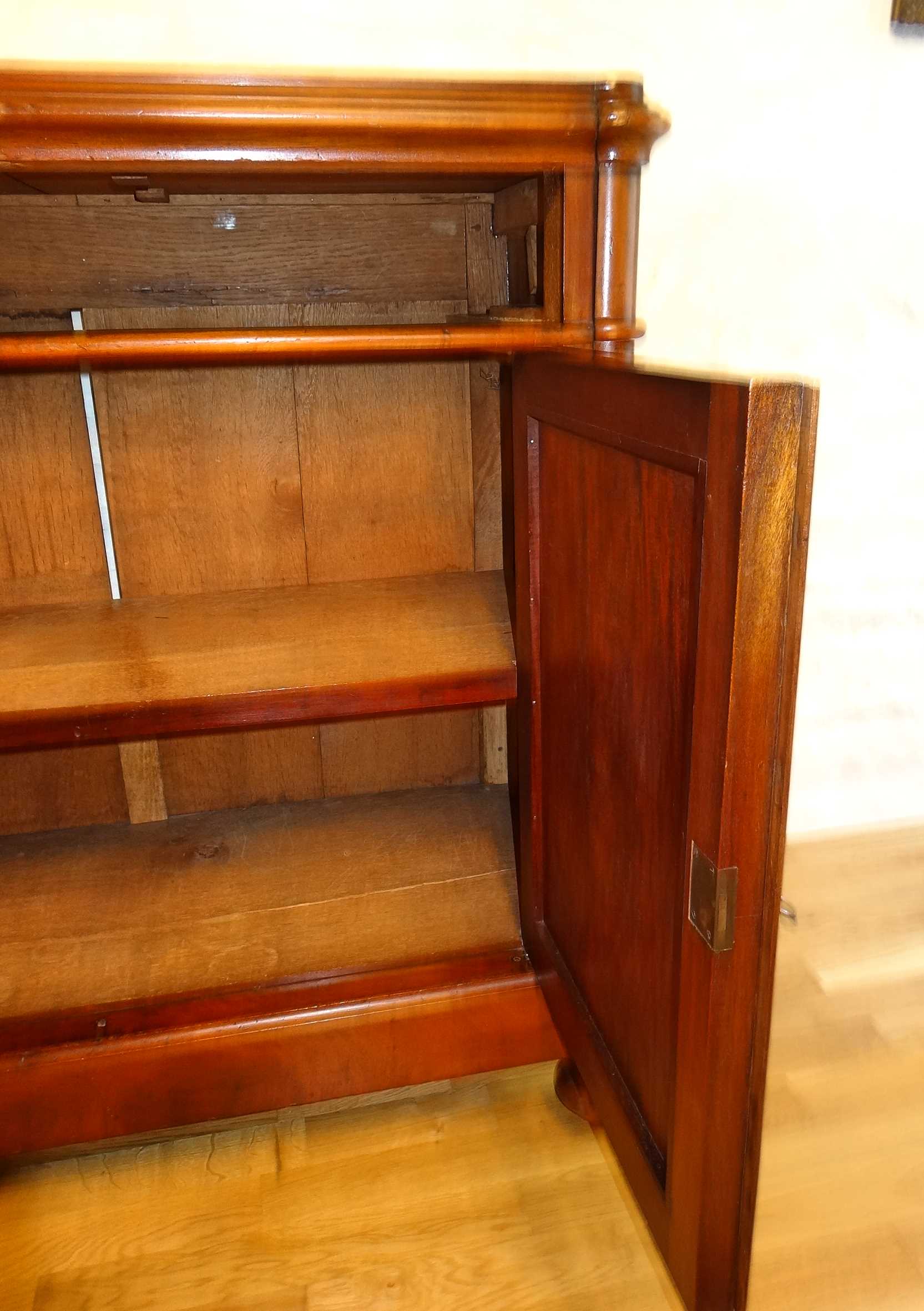 Low antique 19th century mahogany buffet