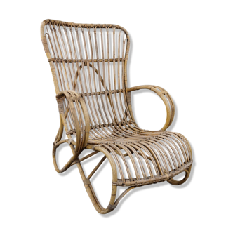 Rattan armchair Belse 8 Dutch Design 1950