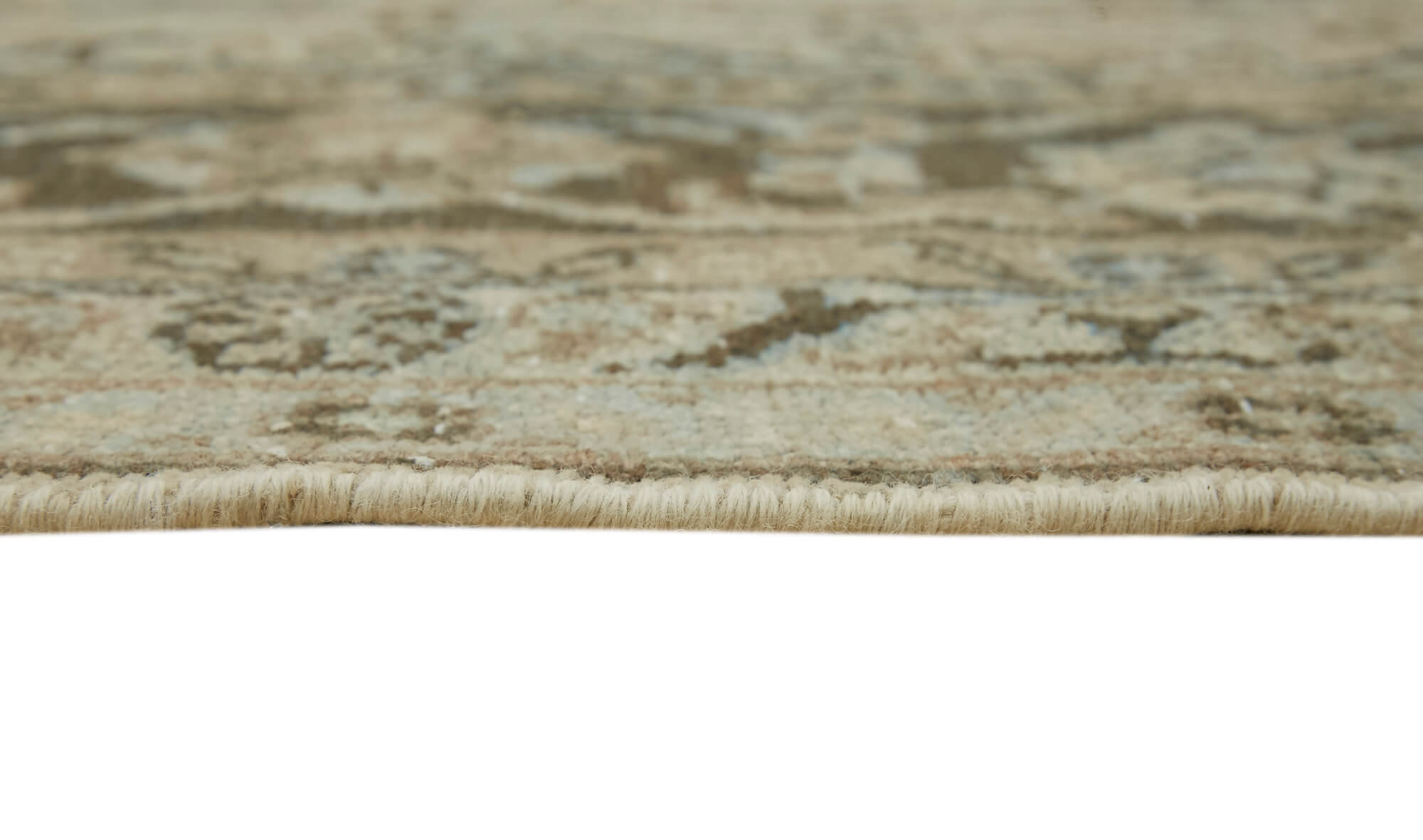 Handmade oriental unique 1980s 319 cm x 423 cm beige wool carpet