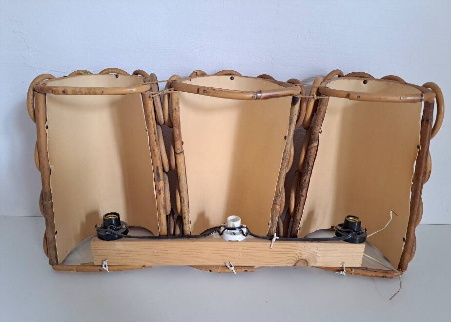 Vintage bamboo wall light