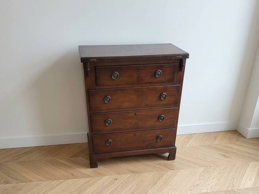 Single drawer chest of drawers mahogany neo-Georgian style