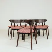 Dining chair set of 8 red crab