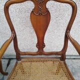 Pair of English armchairs sitting canne