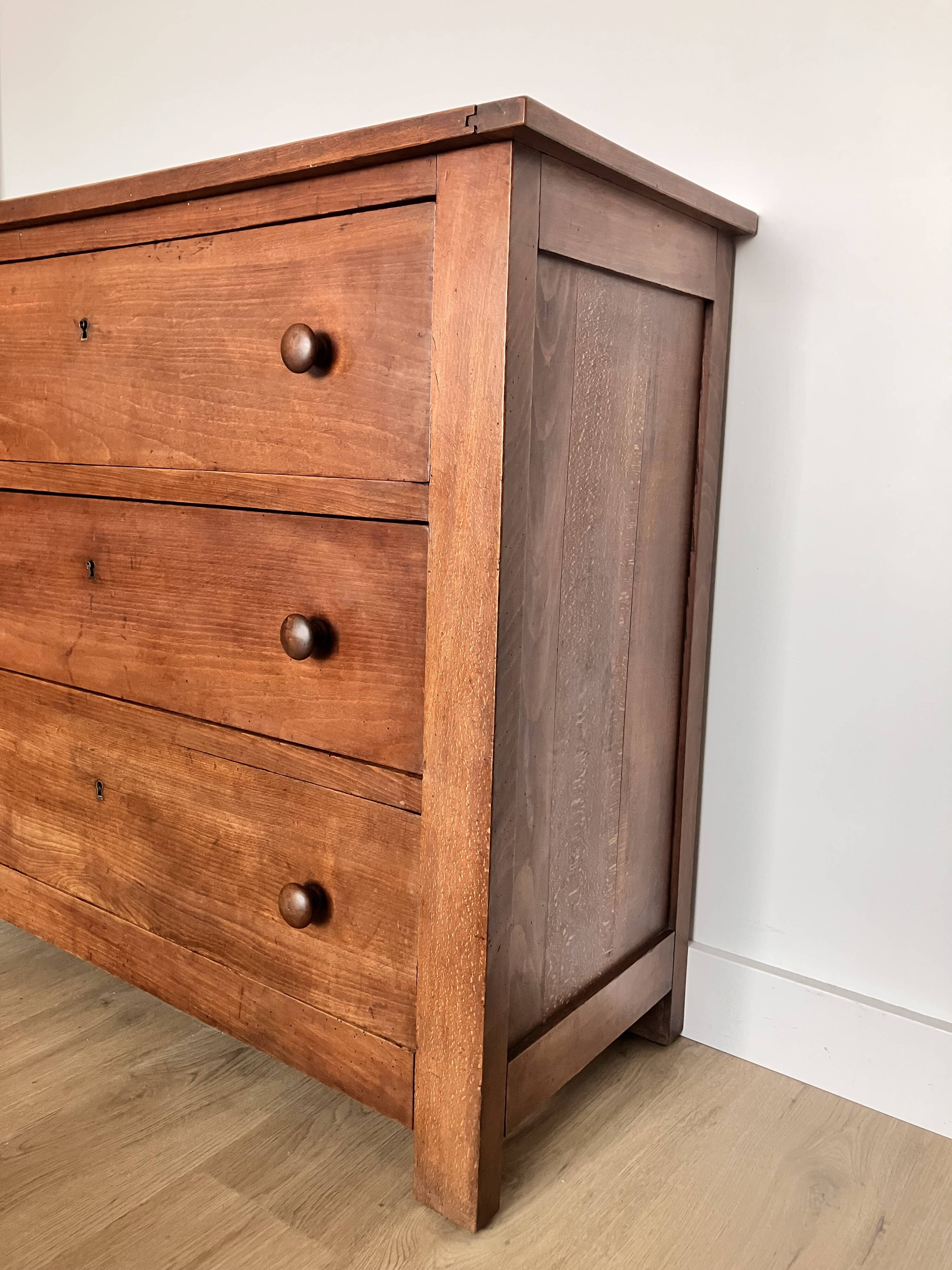 Antique solid wood chest of drawers