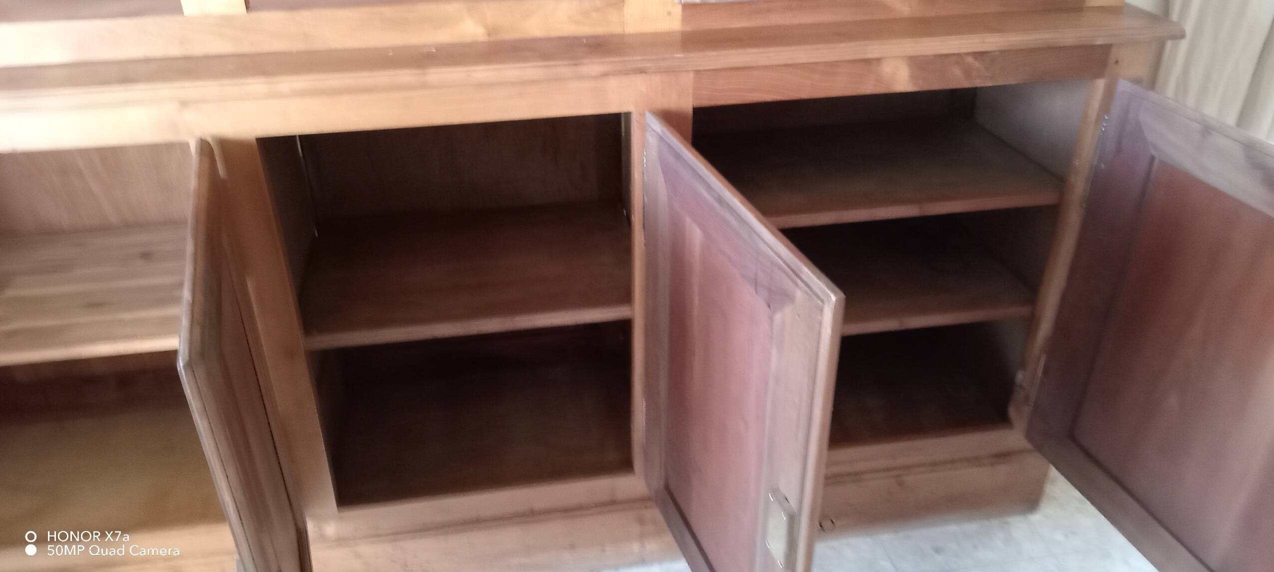 Library in solid cherry wood, Louis Philippe style.