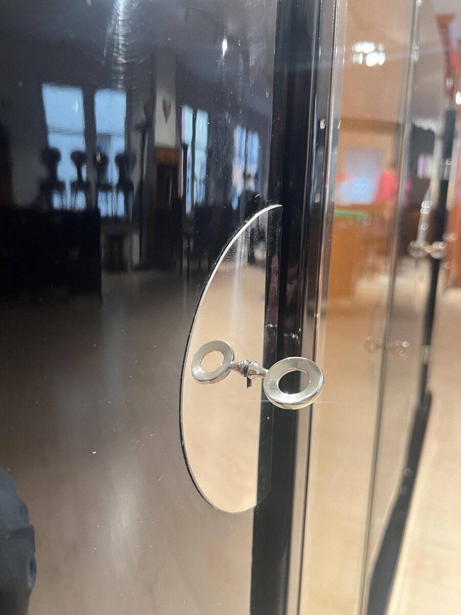 Large Art Deco Sideboard in Black Lacquer & Maple, France, 1930