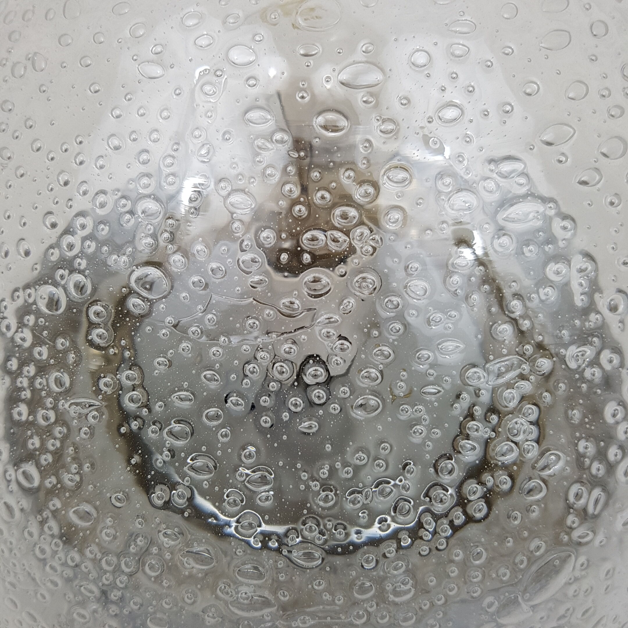 Ceiling light bubble glass and chrome