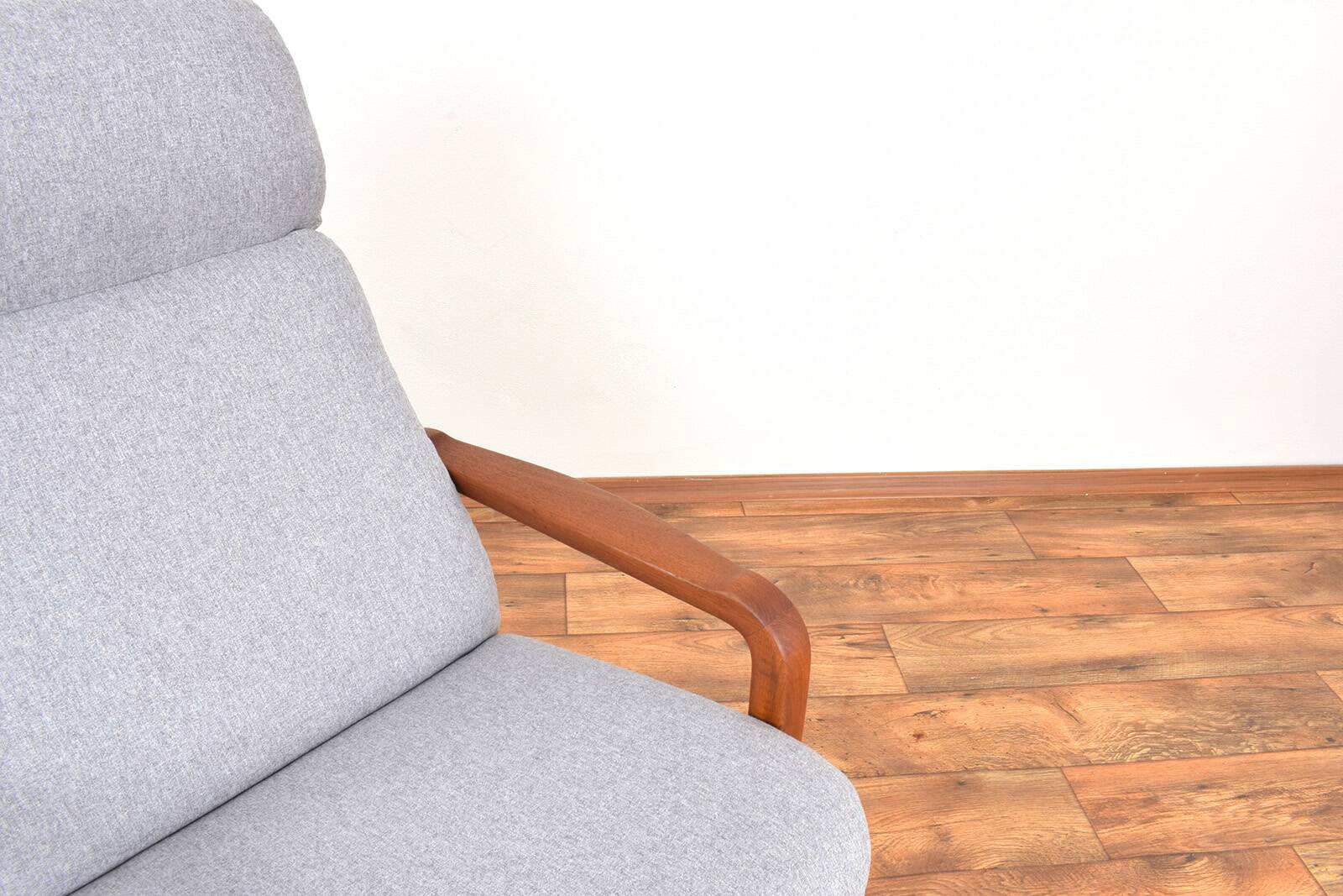 Mid-century Danish teak swivel office chair, 1960s.