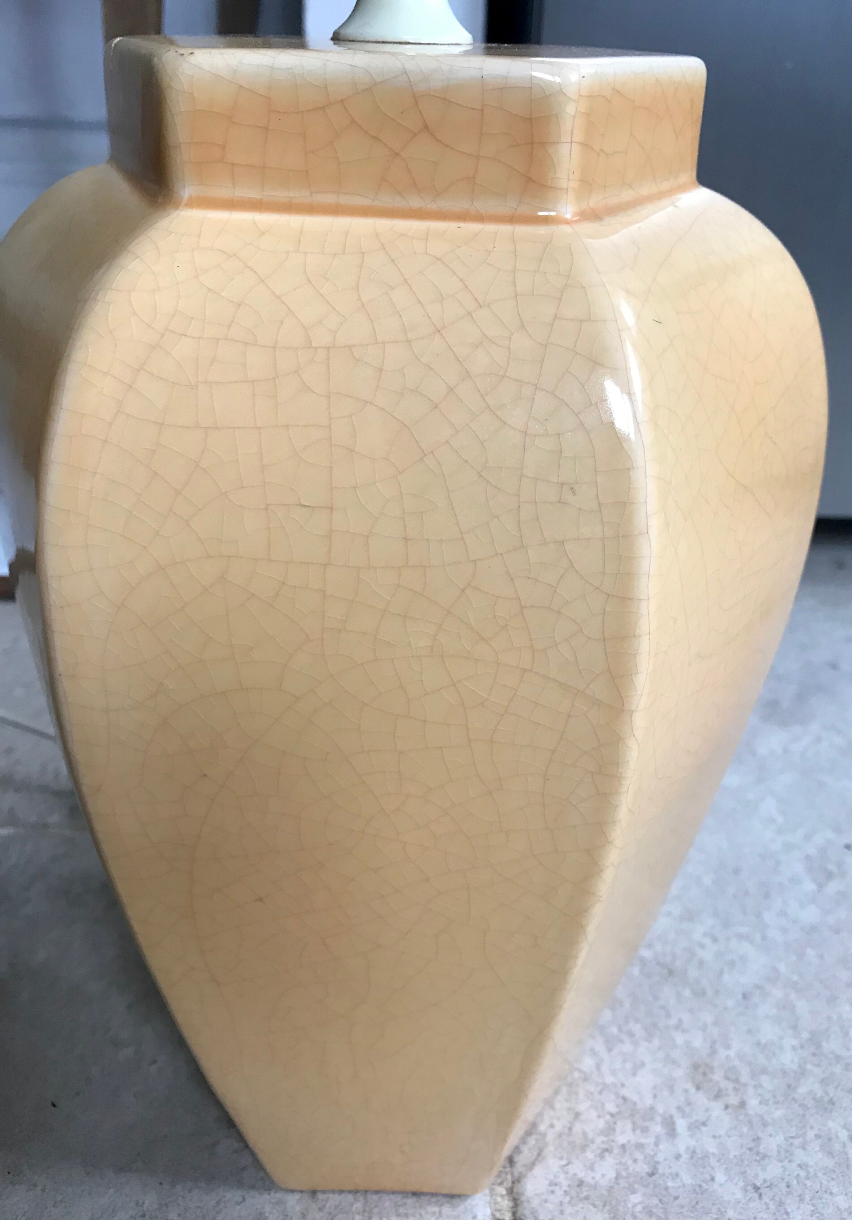 Vintage cracked ceramic lamp base