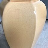 Pied de lampe en céramique craquelée vintage