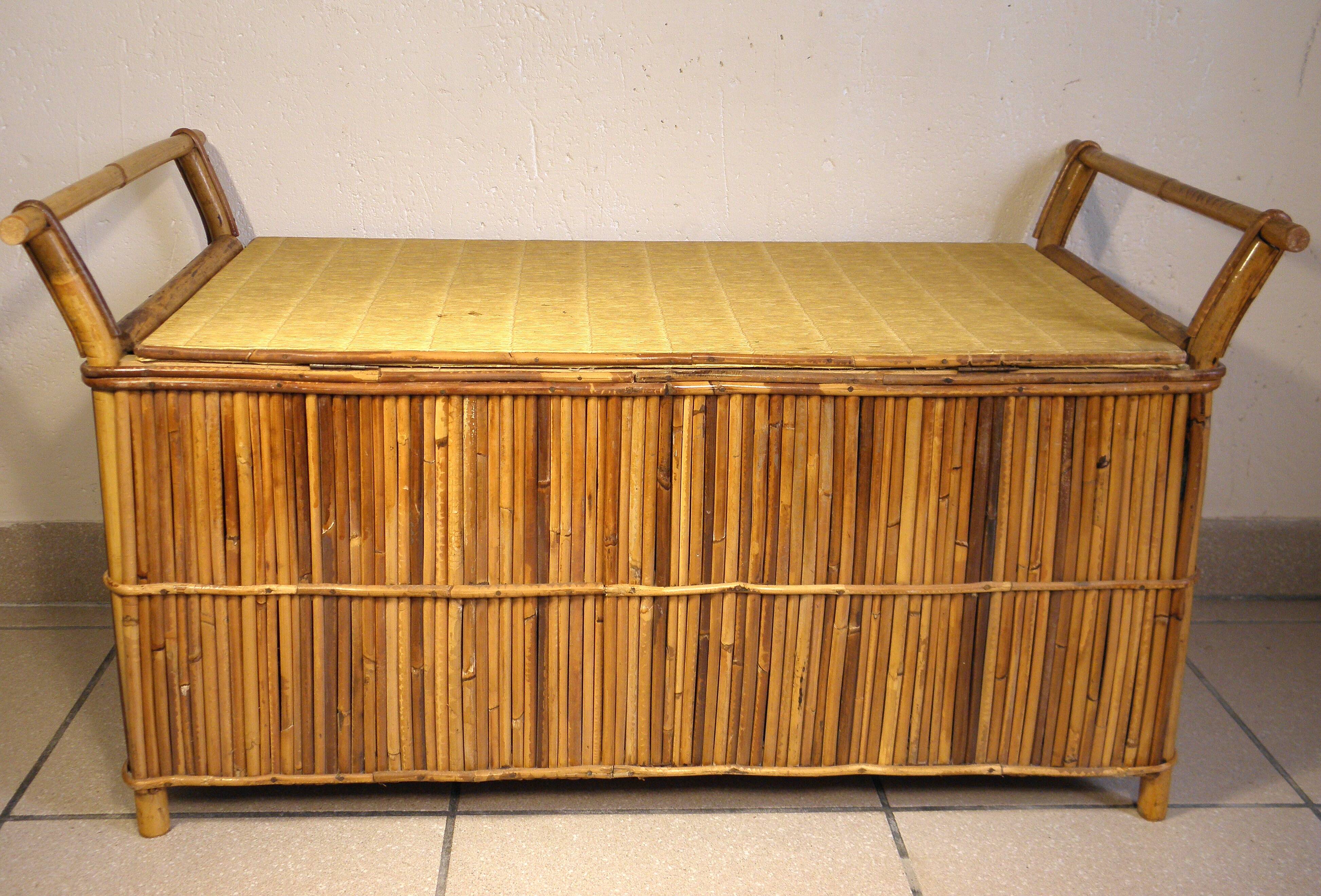 1960s rattan toy box