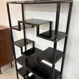 Pierre Vandel Paris shelf, black and gold, 1970s, France
