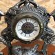 Old clock table clock baroque style metal gray made in italy vintage