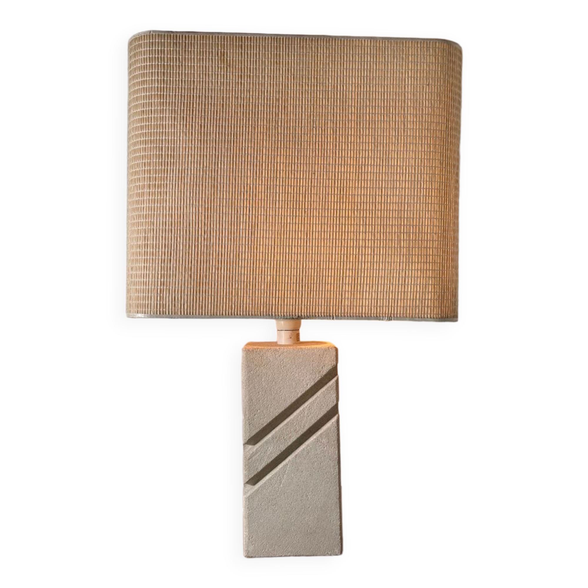 Lamp in carved limestone 1970/80