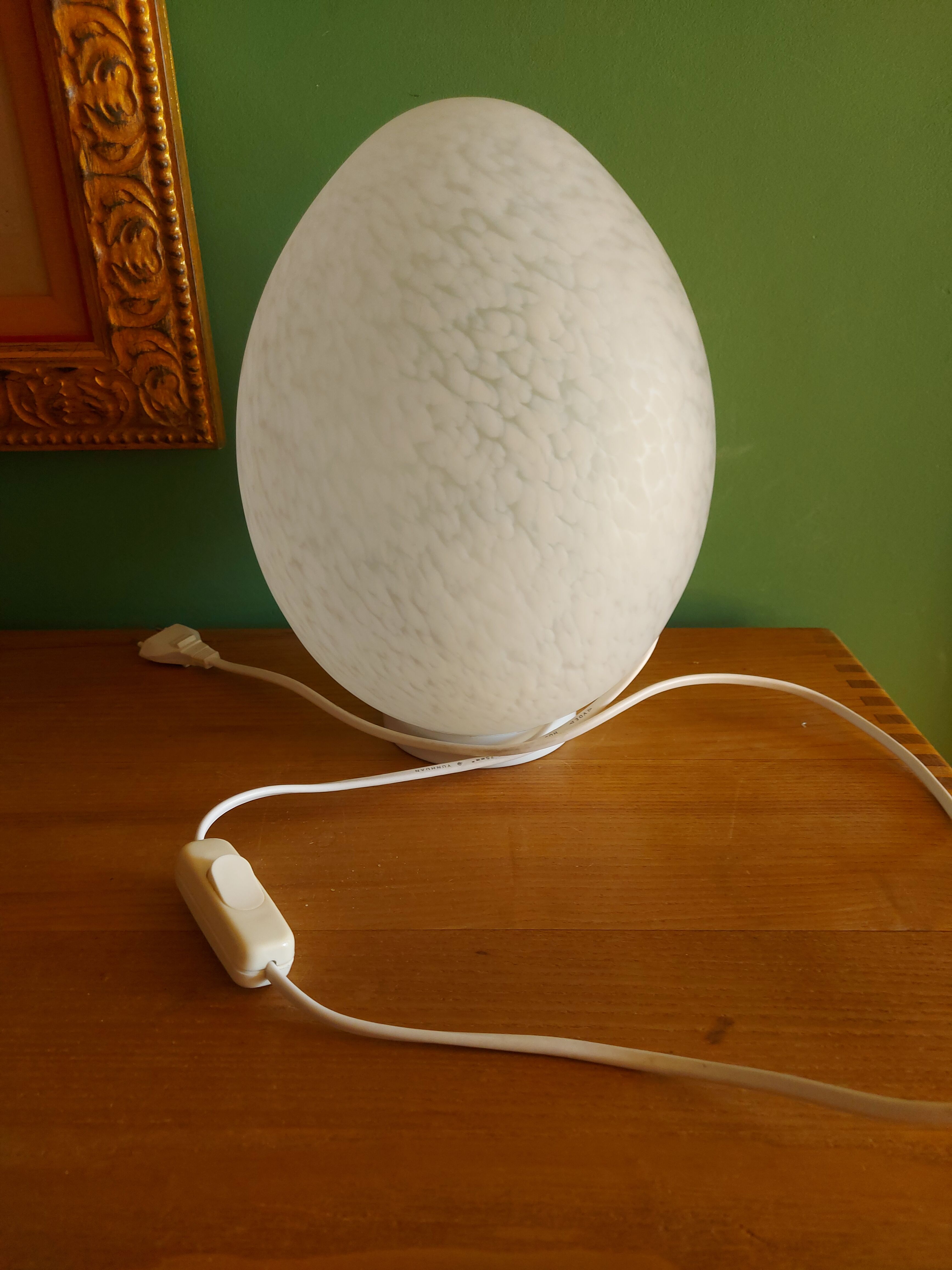 Lampe oeuf en verre