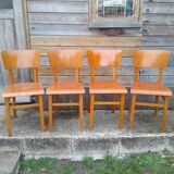 4 chaises de bistrot ancienne vintage