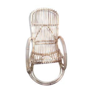 rocking-chair en rotin