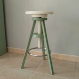 Vintage high screw stool