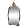 Oval brass mirror