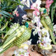 Set of 2 decorative brass candle holders porcelain parrots
